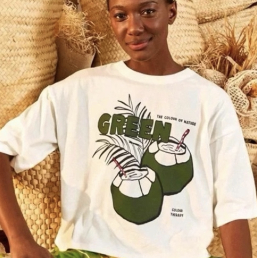Farm Rio Green Coconut Shirt